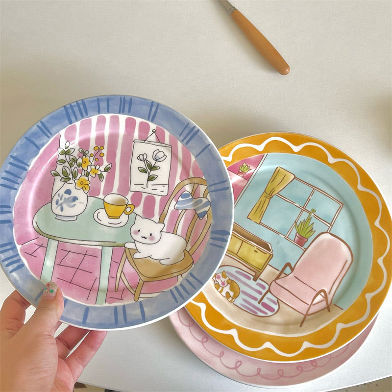 Dreamy Cartoon Ceramic Plate