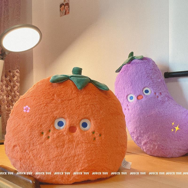 Cute Fruit-Shaped Plush Toys (Eggplant, Persimmon, Pear, Peach)