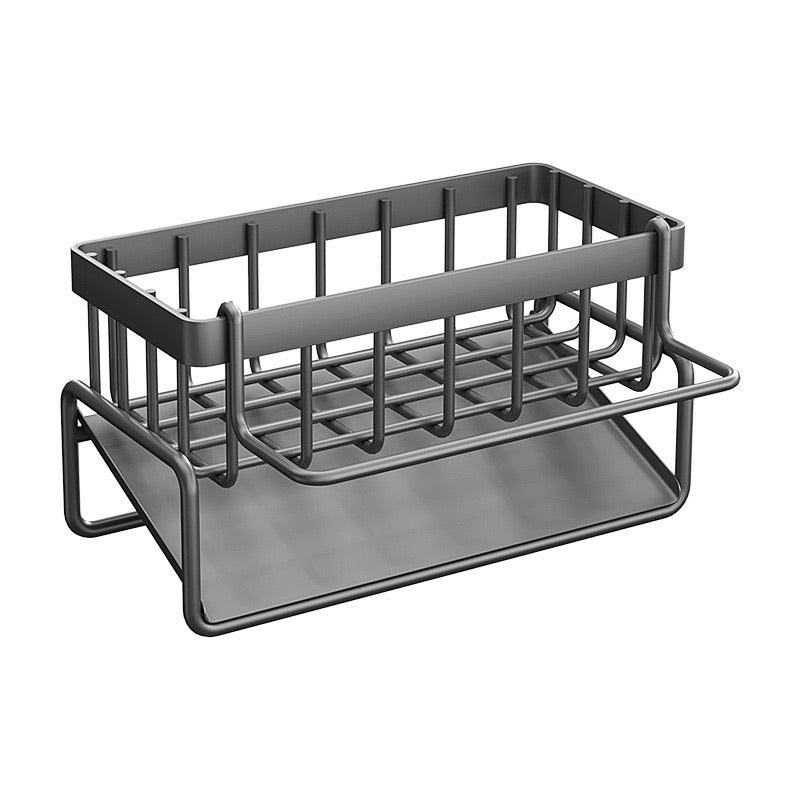 Black Multi-Functional Kitchen Sink Organizer Basket
