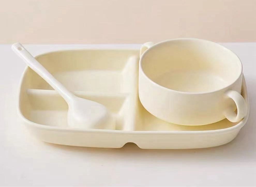 Cream Versatile 3-Piece Tableware Set