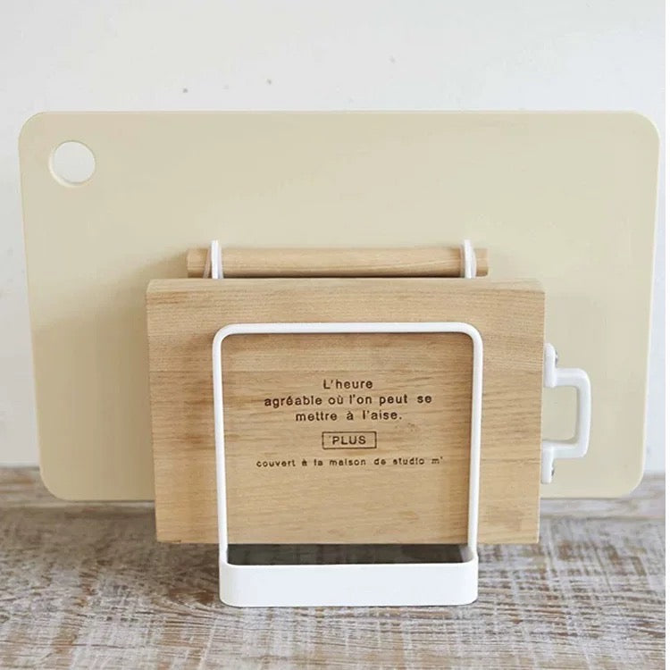 Minimalist Cutting Board Storage Rack