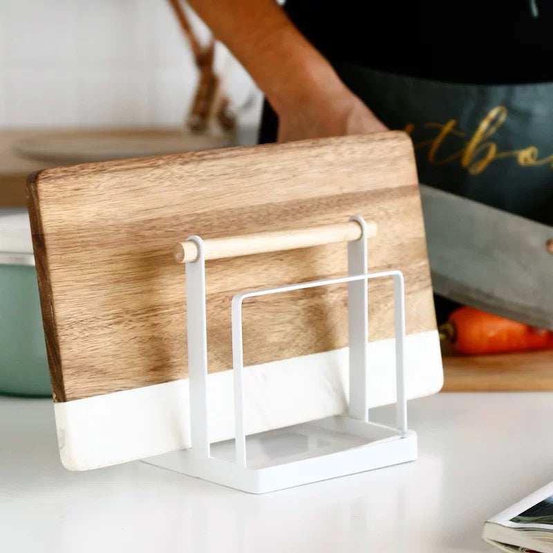 Minimalist Cutting Board Storage Rack