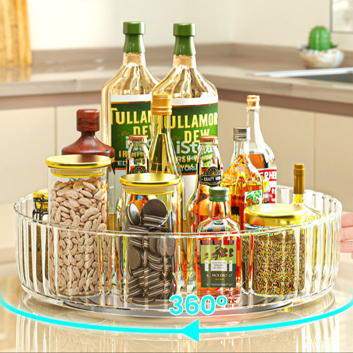 Transparent 360° Rotating Organizer Tray