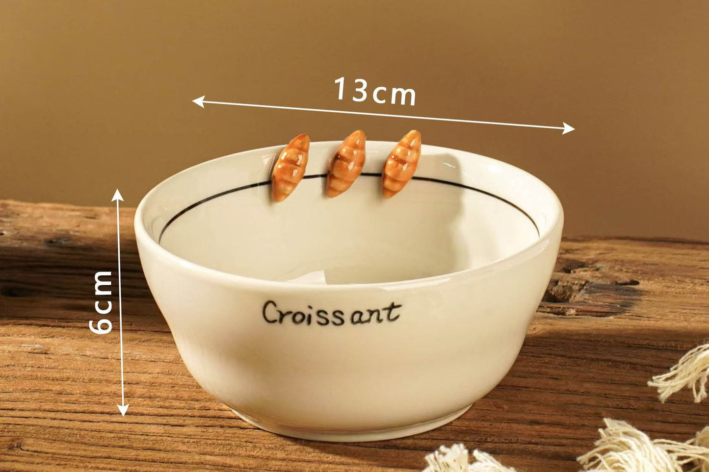 Croissant-Themed Ceramic Plate Series