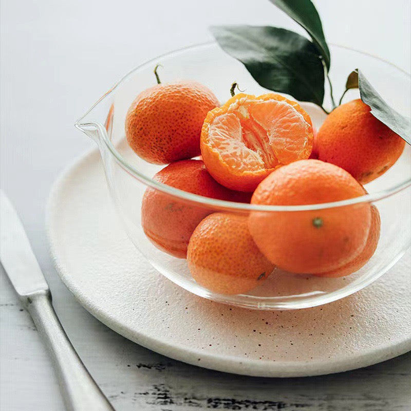 Japanese Borosilicate Glass Pouring Bowl (Small / Large Sizes Available)