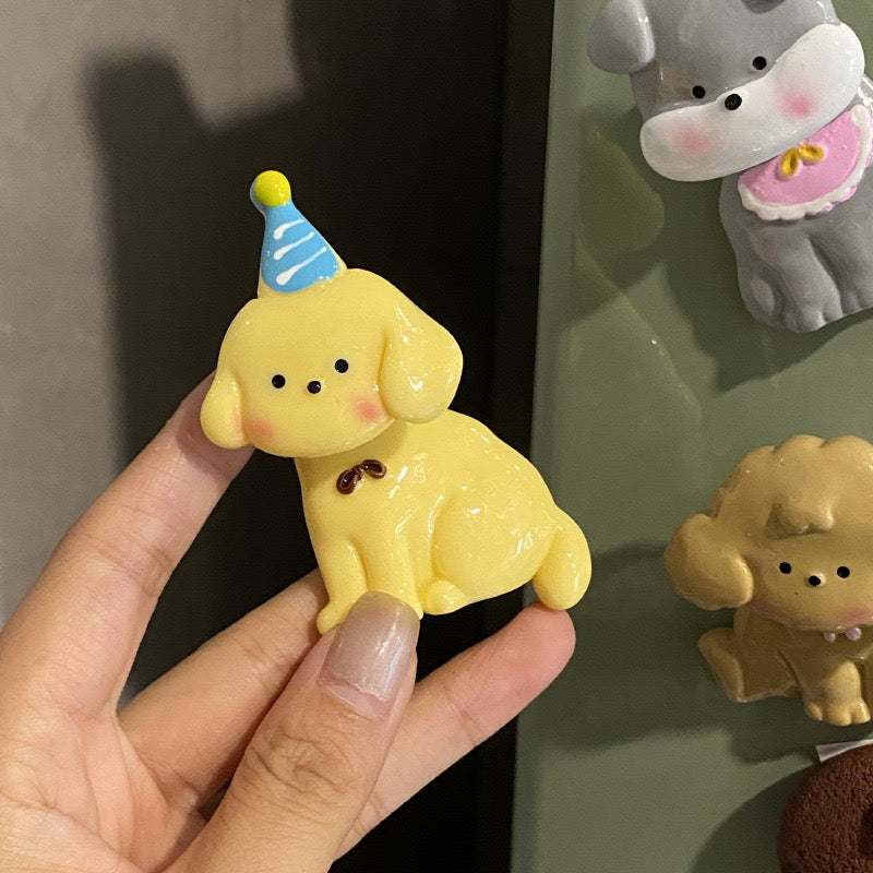 Cute Cartoon Wobbling Puppy Fridge Magnet (4 Styles Available)