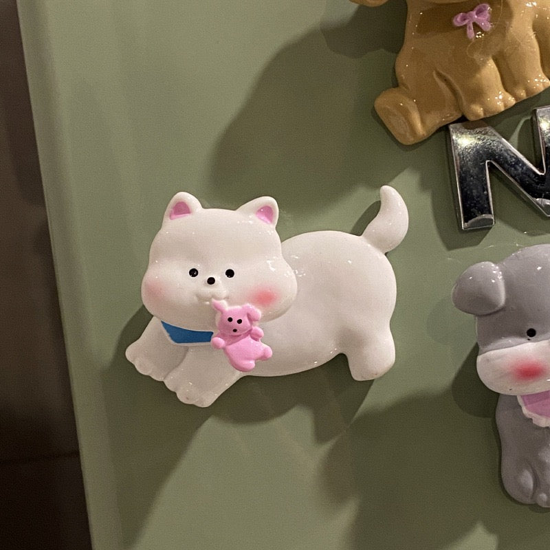 Cute Cartoon Wobbling Puppy Fridge Magnet (4 Styles Available)