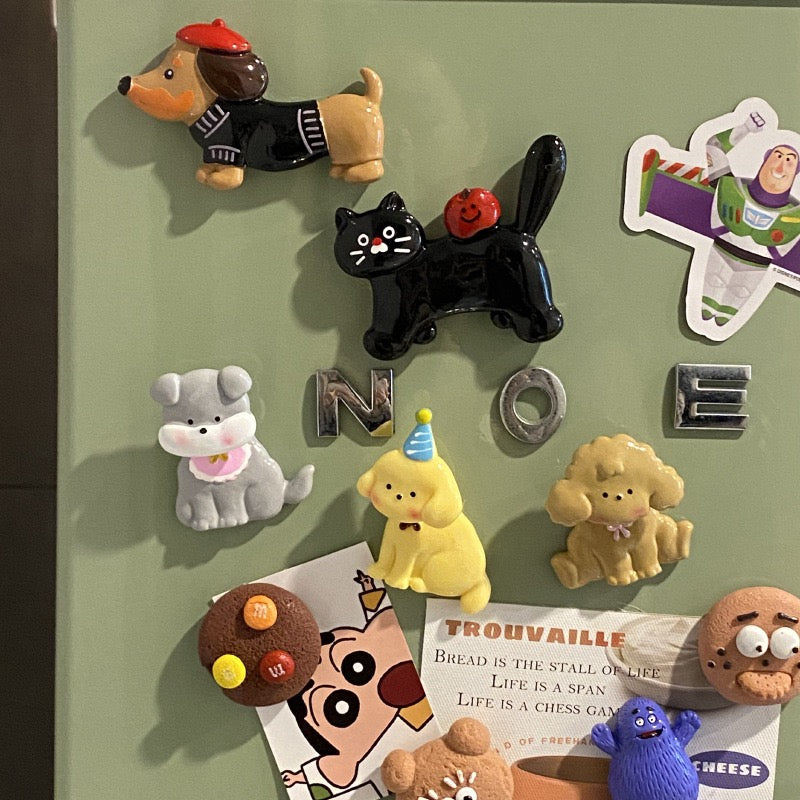 Cute Cartoon Wobbling Puppy Fridge Magnet (4 Styles Available)
