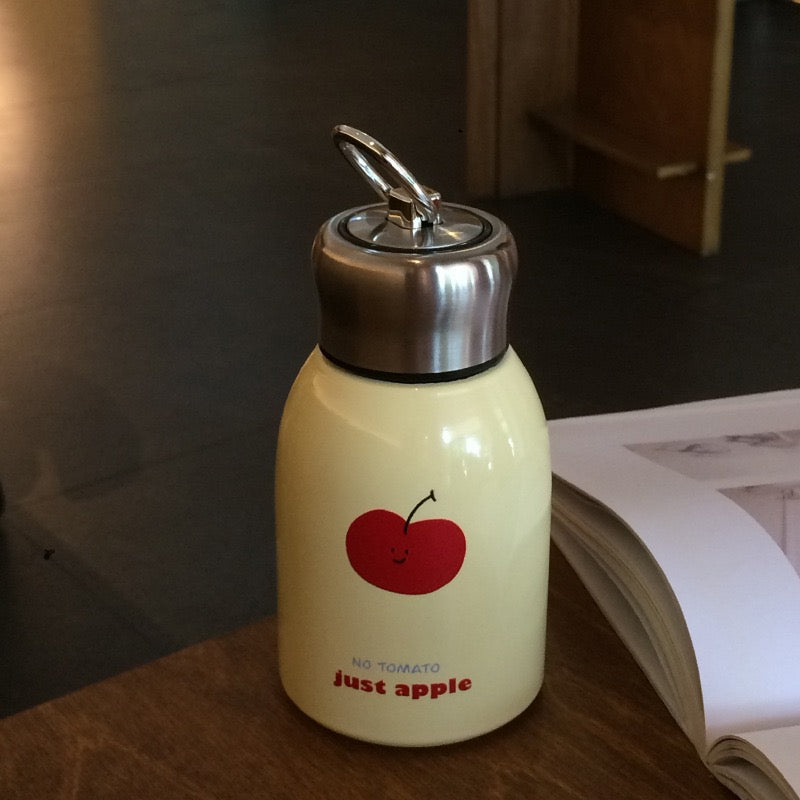 Portable Cartoon Apple & Puppy Insulated Bottle