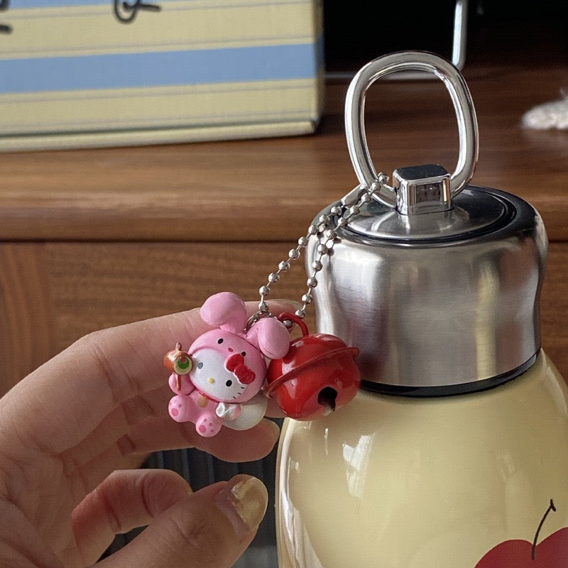 Portable Cartoon Apple & Puppy Insulated Bottle