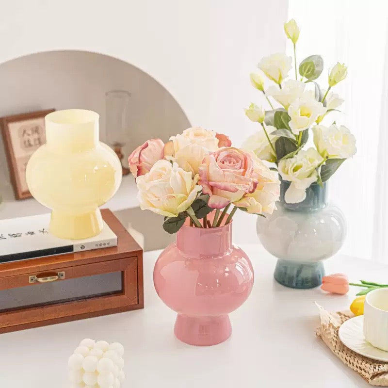 Nordic Style Lantern-Shaped Glass Vase
