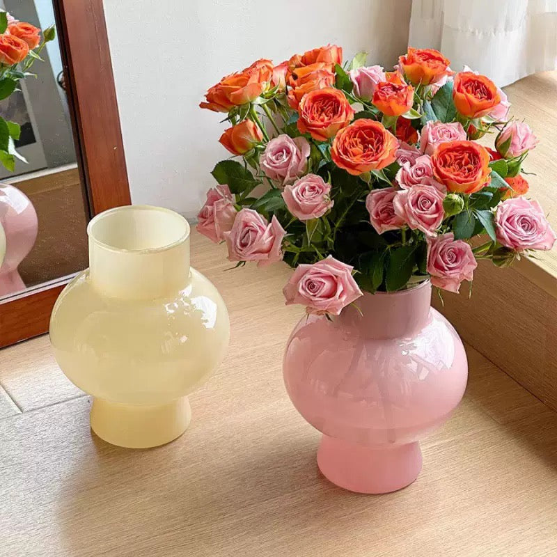 Nordic Style Lantern-Shaped Glass Vase