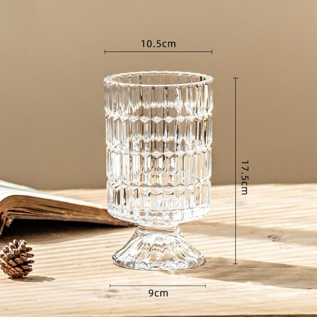 European-Style Crystal Pedestal Vase