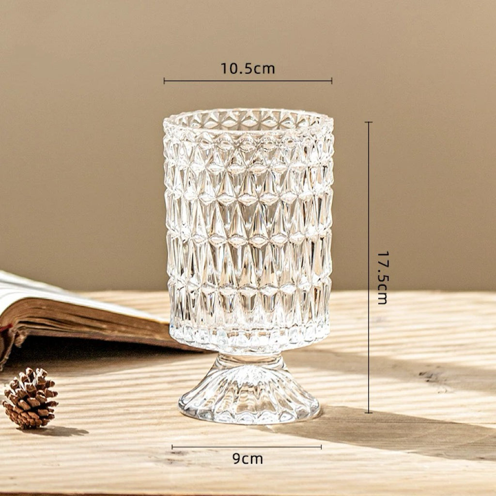European-Style Crystal Pedestal Vase