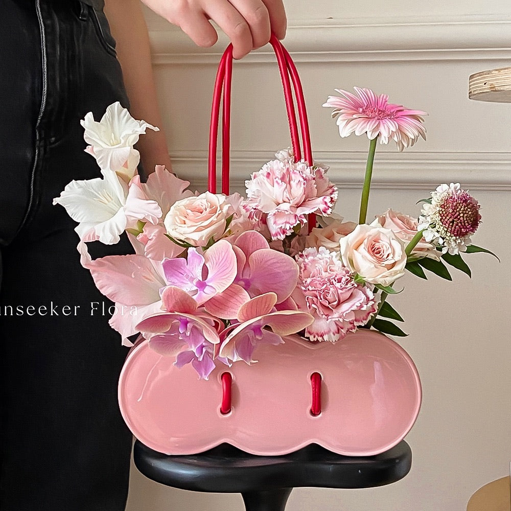 Creative Handbag-Shaped Flower Vase
