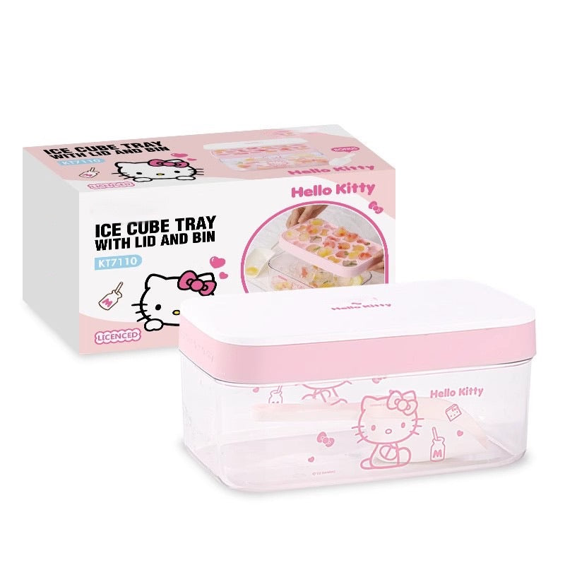 Hello Kitty Fun Ice Cube Tray & Storage Box Set (with Lid & Scoop)