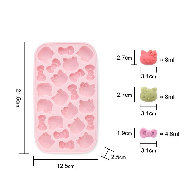 Hello Kitty Fun Ice Cube Tray & Storage Box Set (with Lid & Scoop)