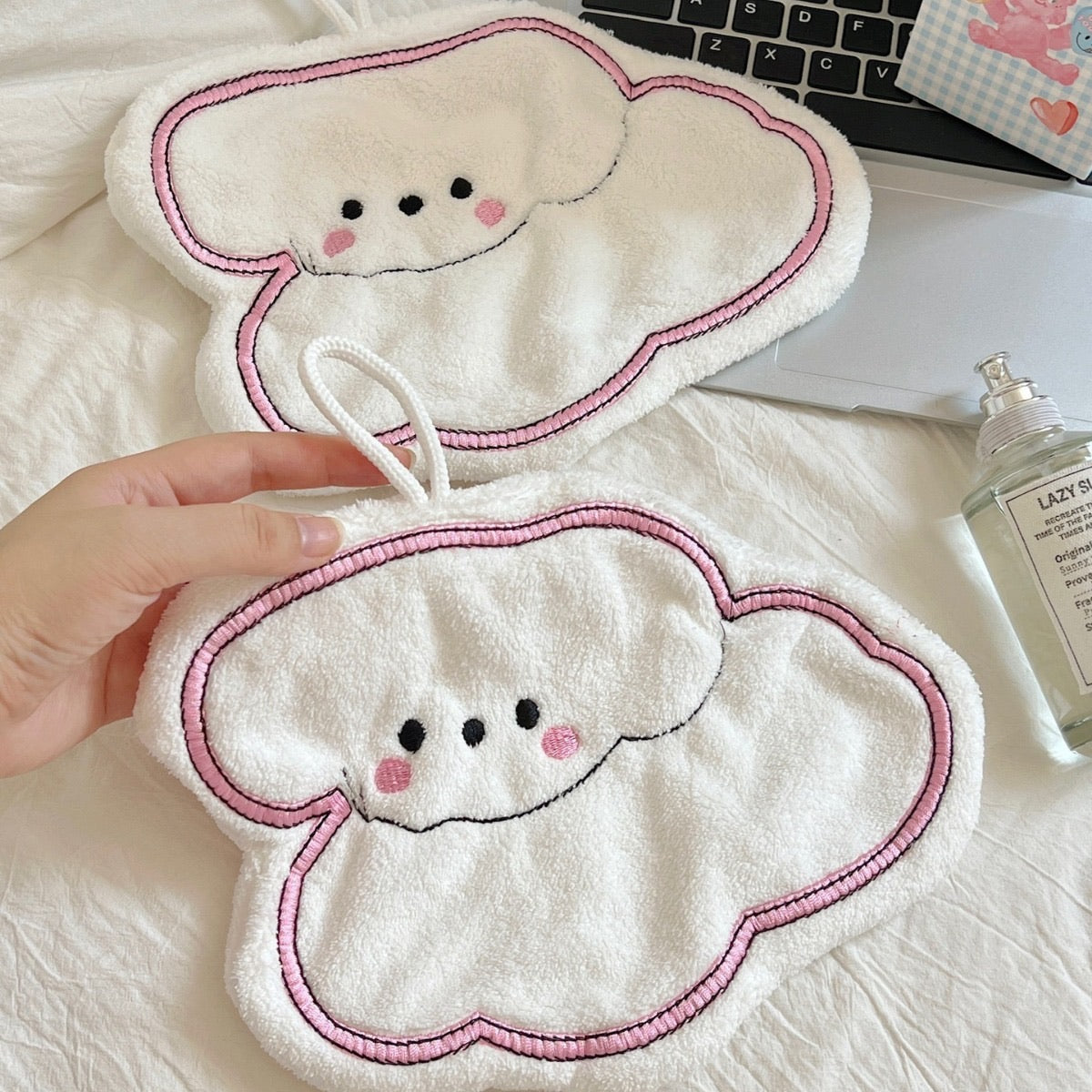 White Puppy Hand Towel