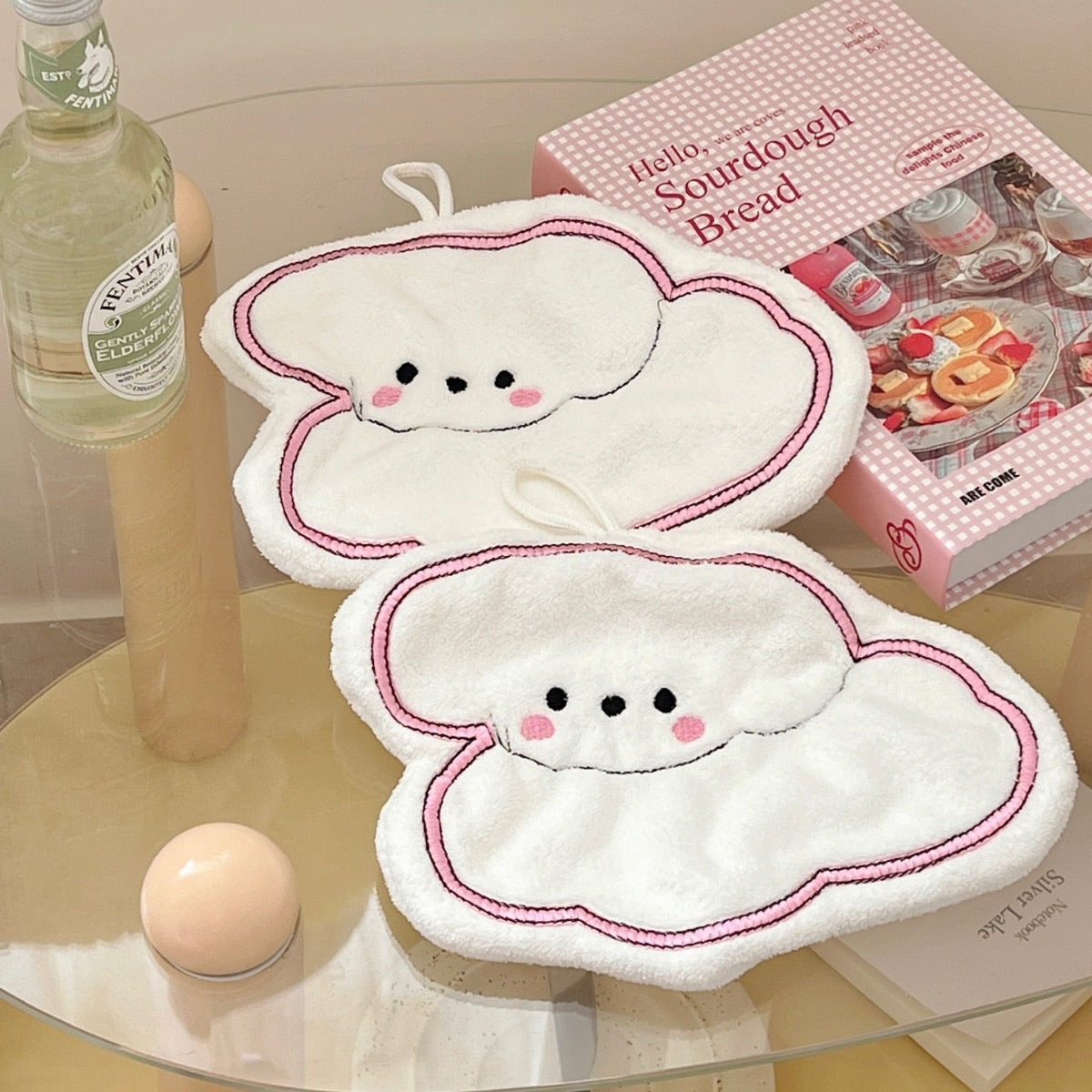 White Puppy Hand Towel