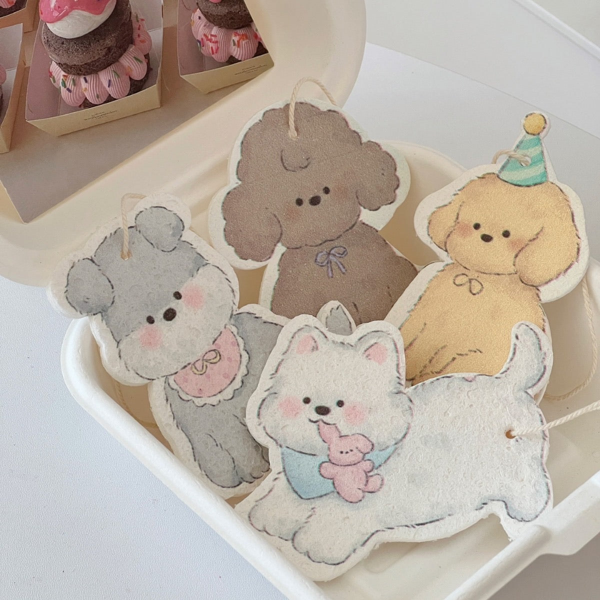Cute Puppy Cellulose Sponge Dishcloth