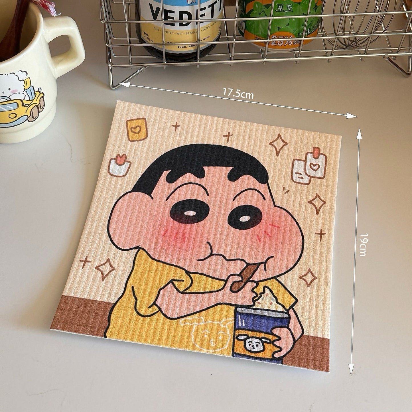 Crayon Shin-chan Cellulose Sponge Dishcloth