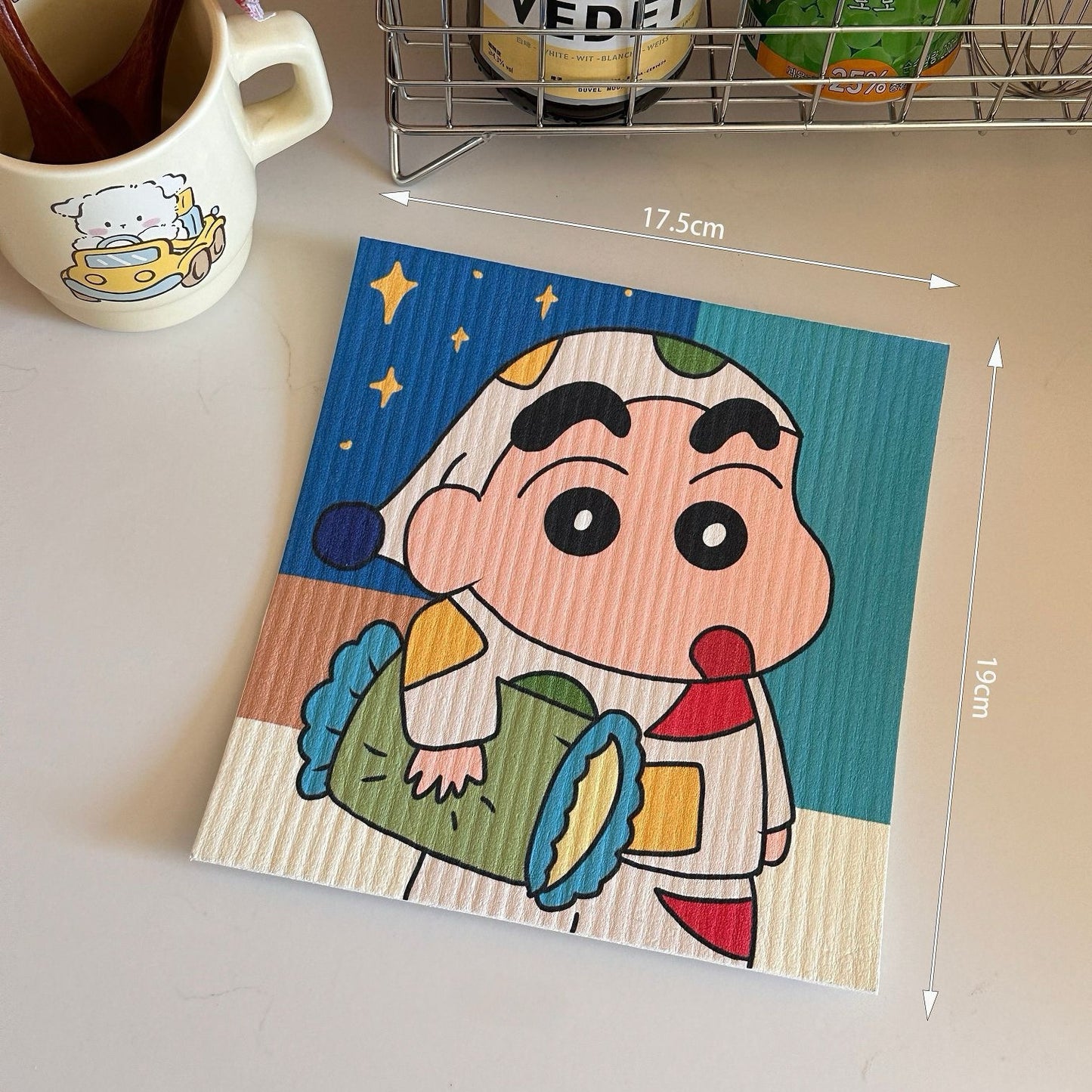 Crayon Shin-chan Cellulose Sponge Dishcloth