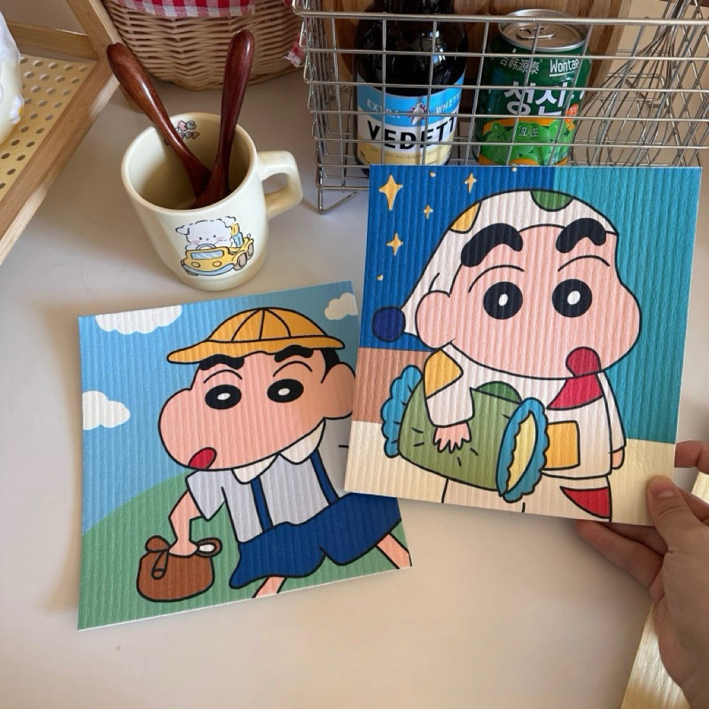 Crayon Shin-chan Cellulose Sponge Dishcloth