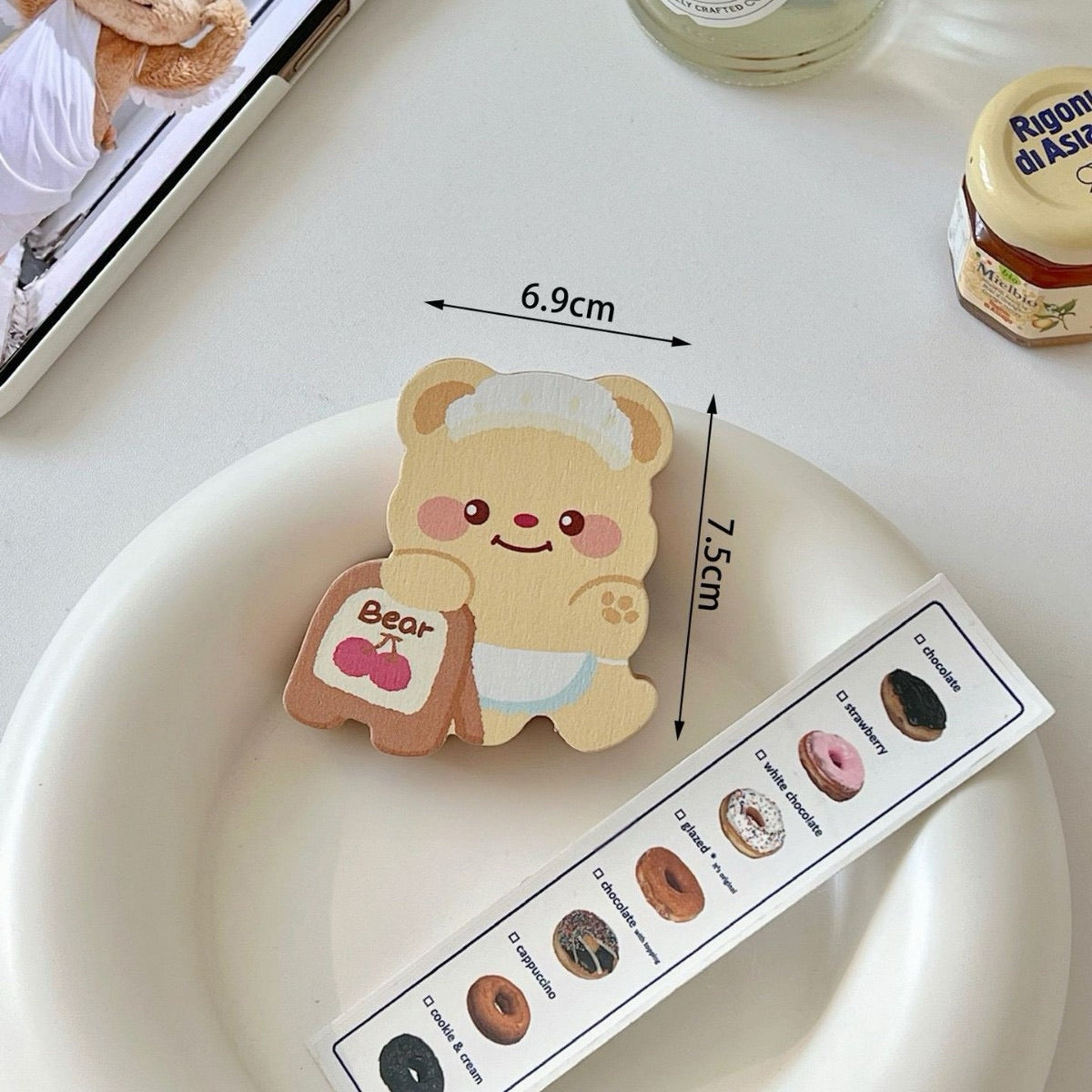 Butter Bear Beechwood Fridge Magnet Bottle Opener