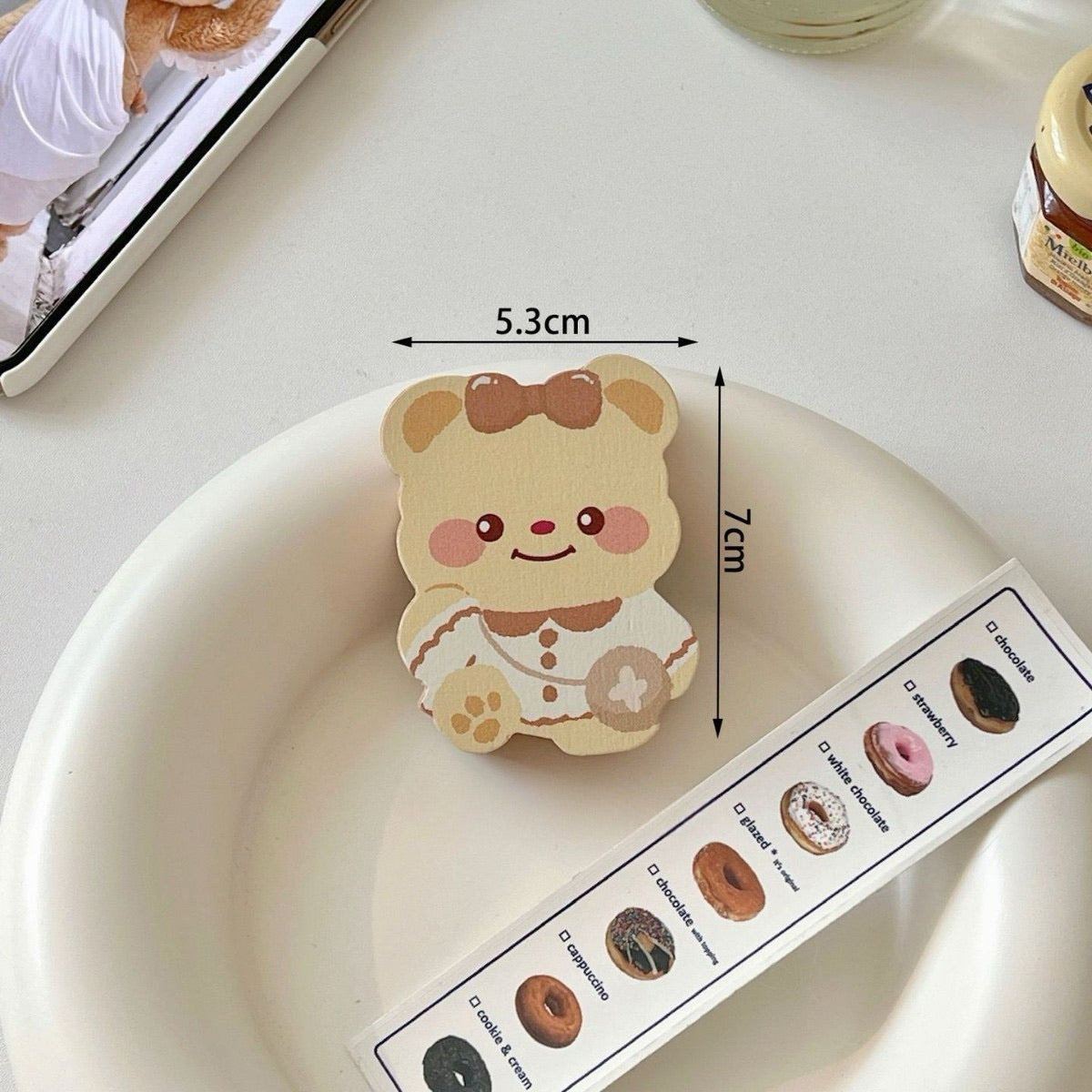 Butter Bear Beechwood Fridge Magnet Bottle Opener