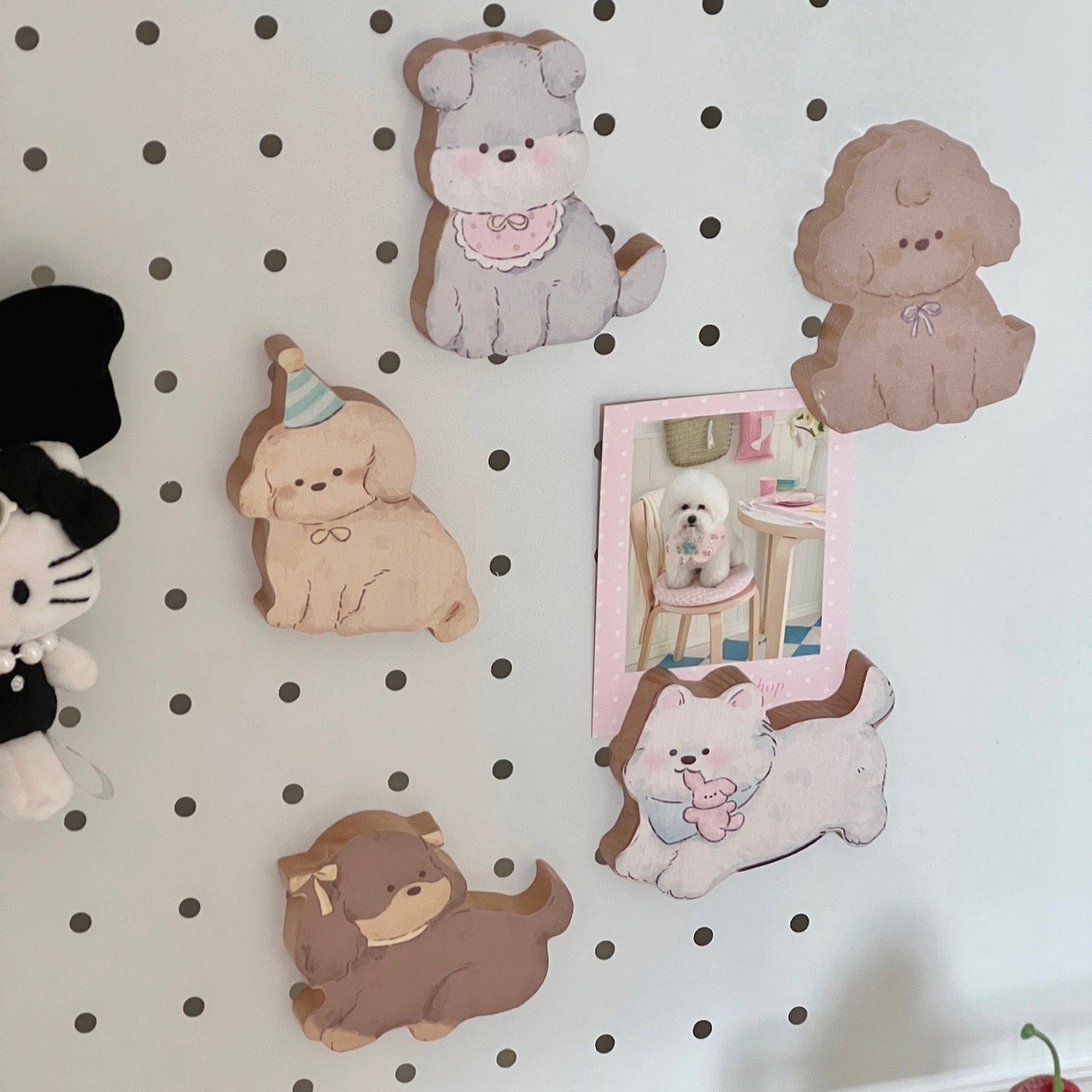 Cartoon Dog Beech Wood Fridge Magnet Bottle Opener