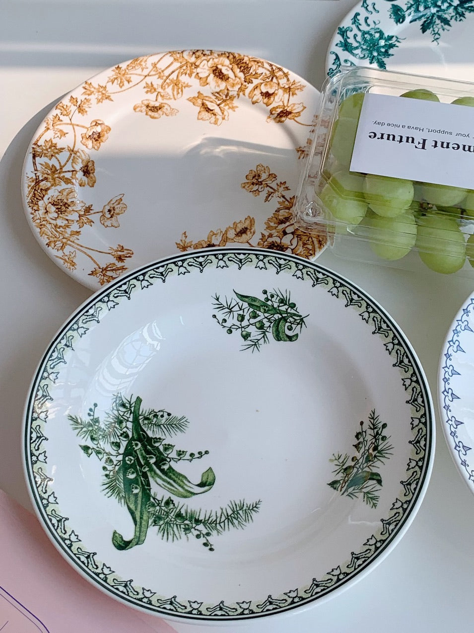 French Vintage Floral Soup Plate Series