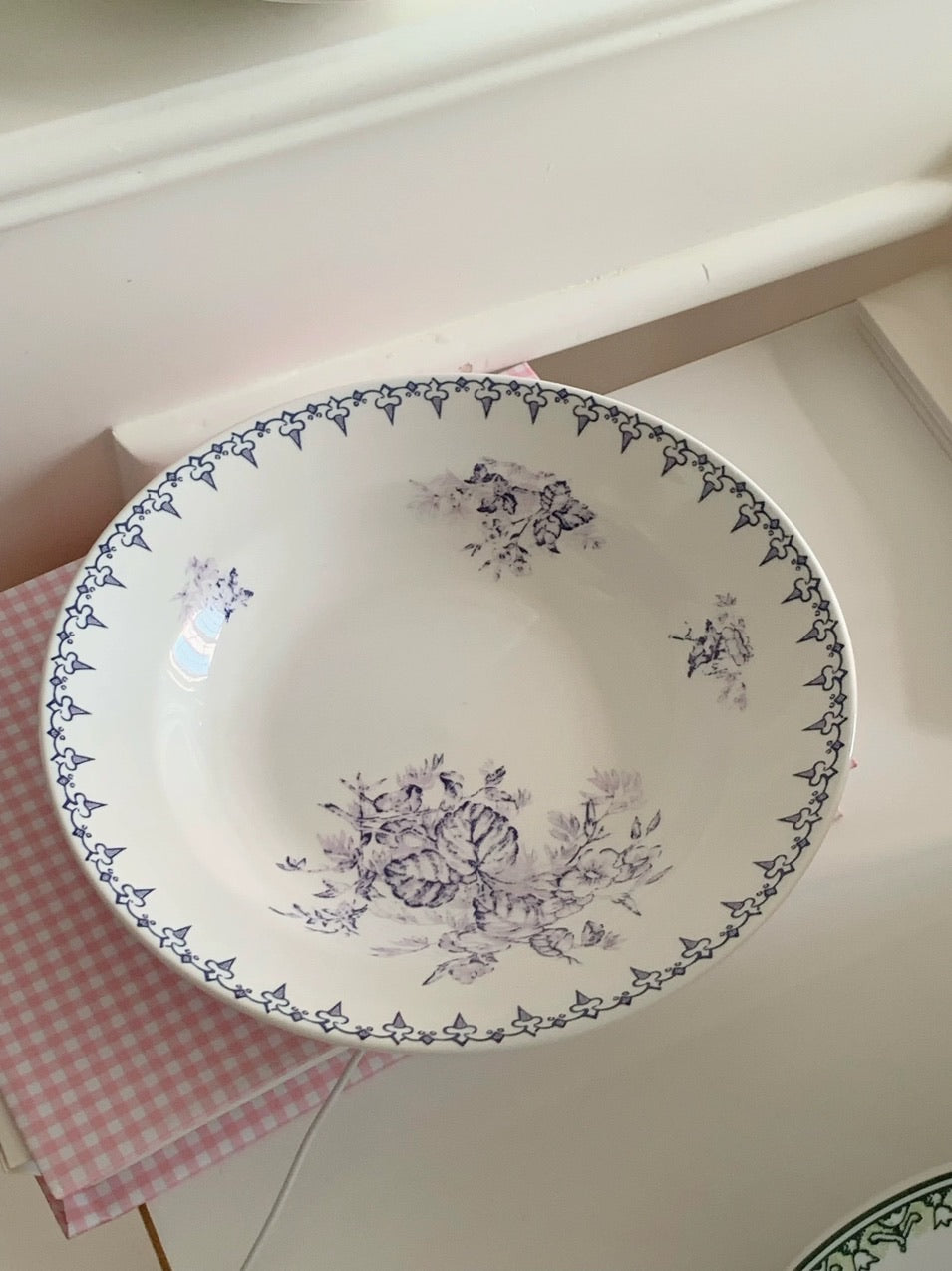 French Vintage Floral Soup Plate Series