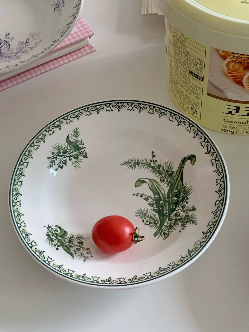 French Vintage Floral Soup Plate Series