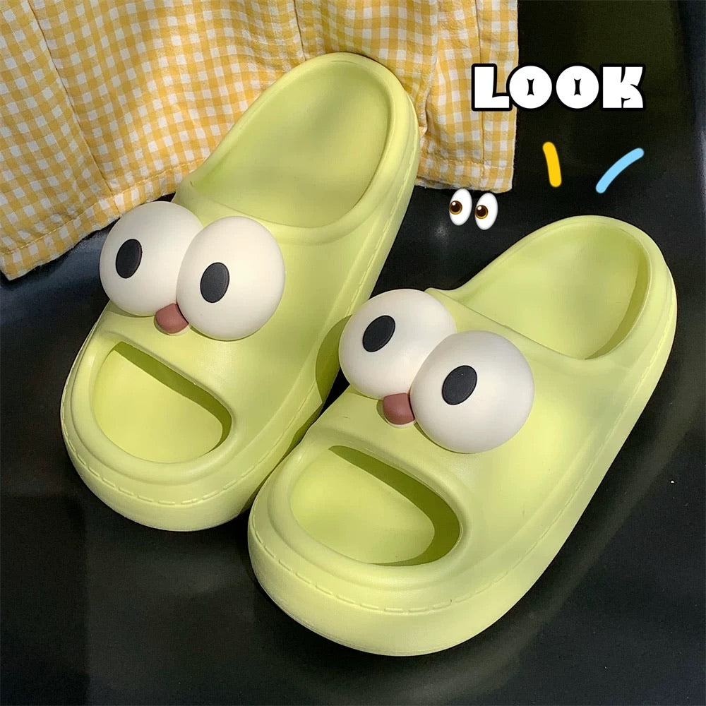 Funny Big-Eyed Platform Slippers
