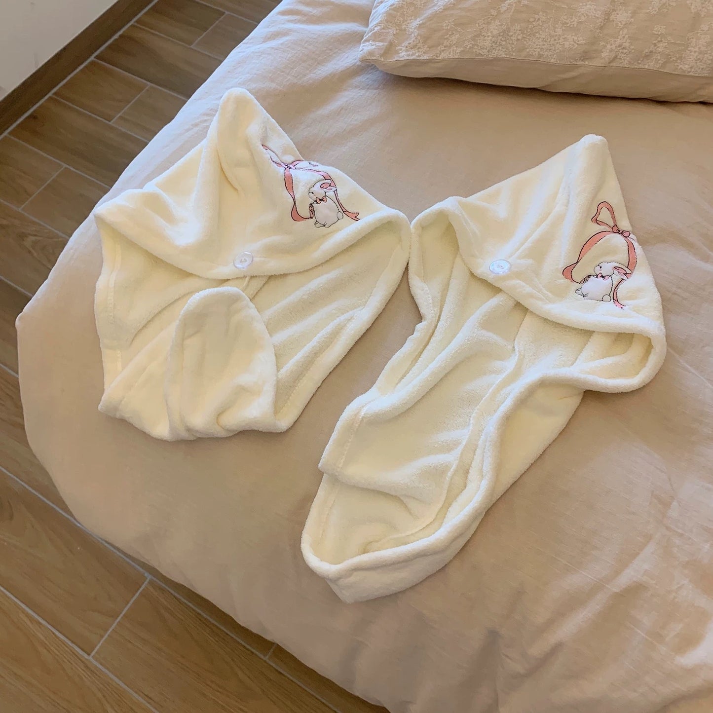 Bunny Bow Towel and Bath Towel 3-Piece Set