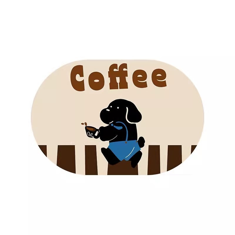 Coffee Dog Water-Absorbing Leather Placemat