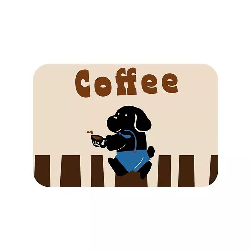 Coffee Dog Water-Absorbing Leather Placemat