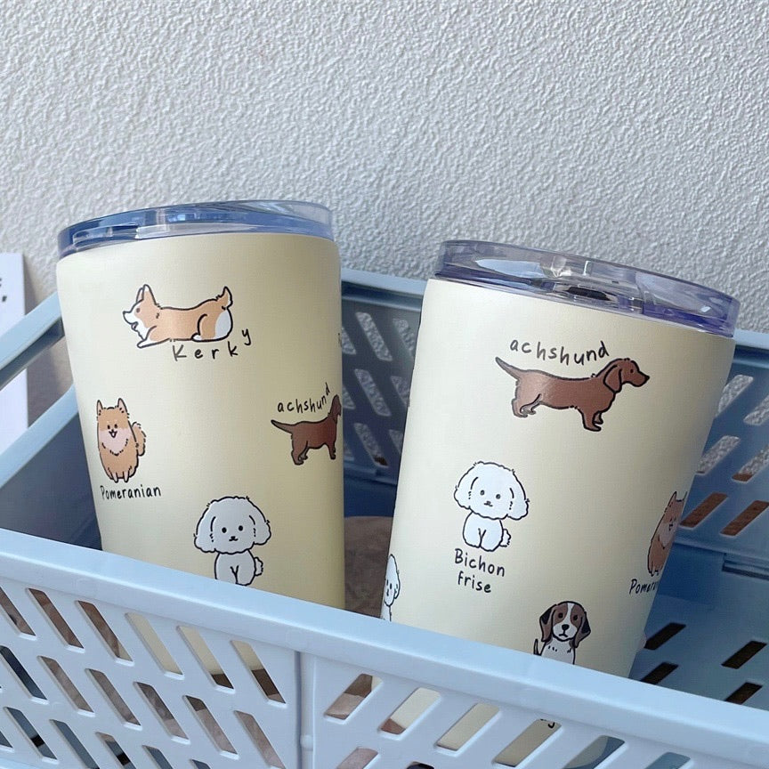 3D Dogs Print Insulated Steel Cup