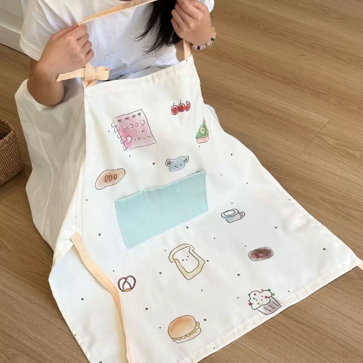 Korean-Style Cute Waterproof Kitchen Apron Series