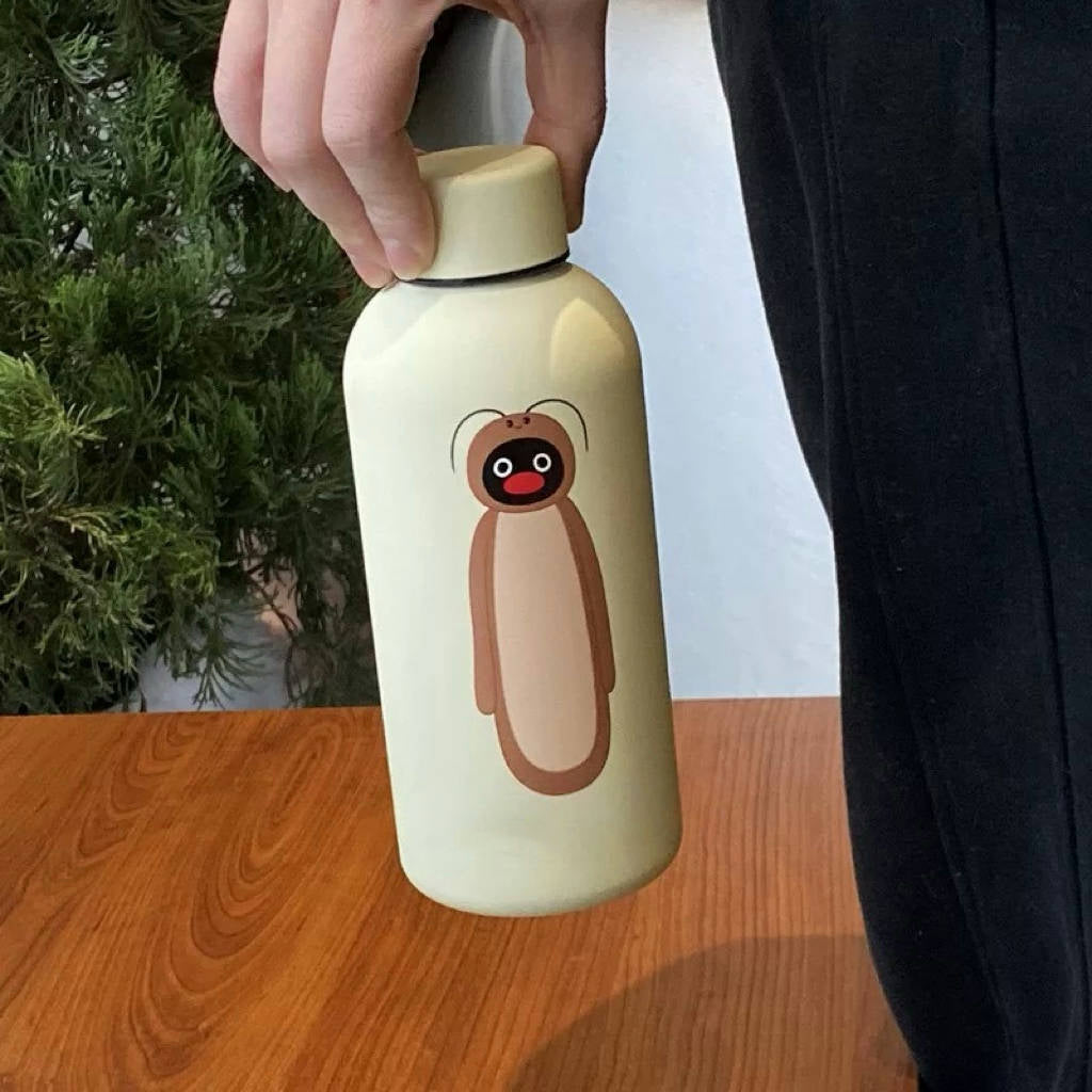 Cartoon Cockroach Matte Stainless Steel Insulated Bottle