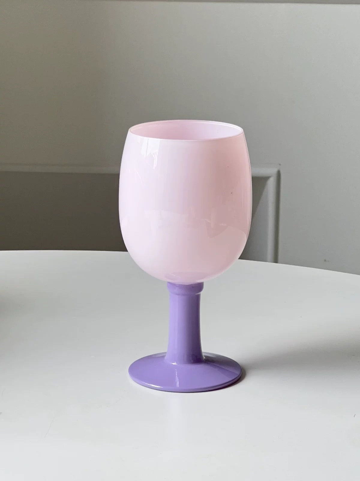 Vintage Tulip Purple Wine Goblets