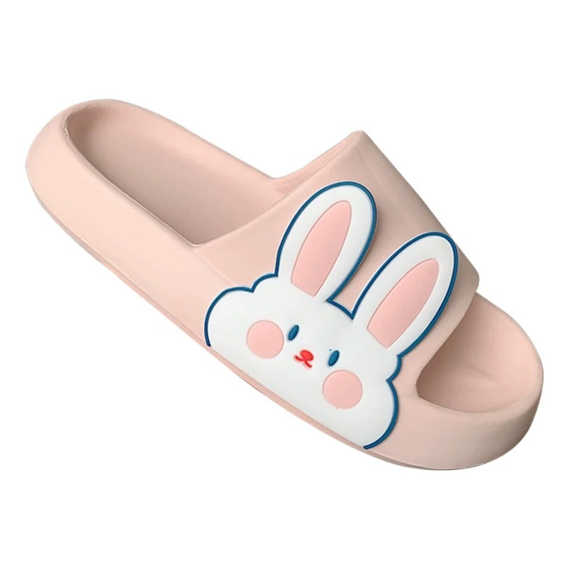 Cute Side Bunny Indoor Slippers for Woman