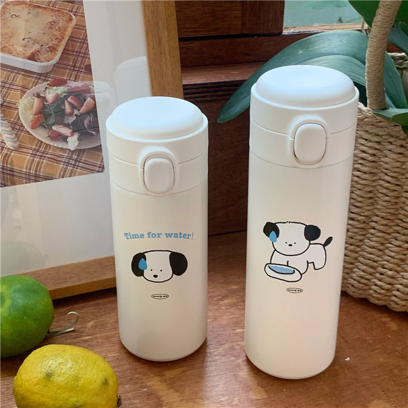 Cute Puppy Insulated Water Bottle