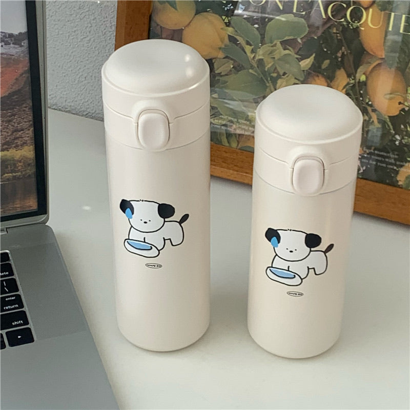Cute Puppy Insulated Water Bottle