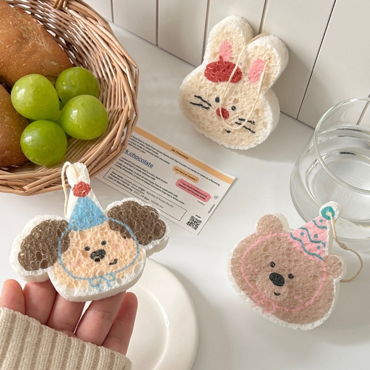 Cartoon Animal-Shaped Wood Pulp Kitchen Cloth