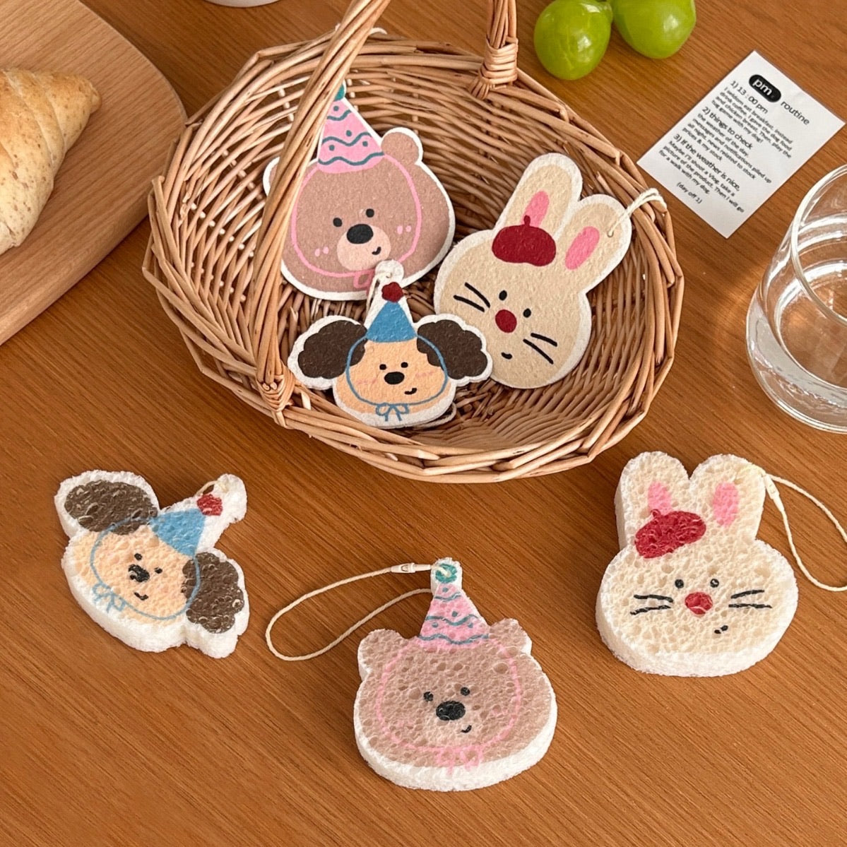 Cartoon Animal-Shaped Wood Pulp Kitchen Cloth