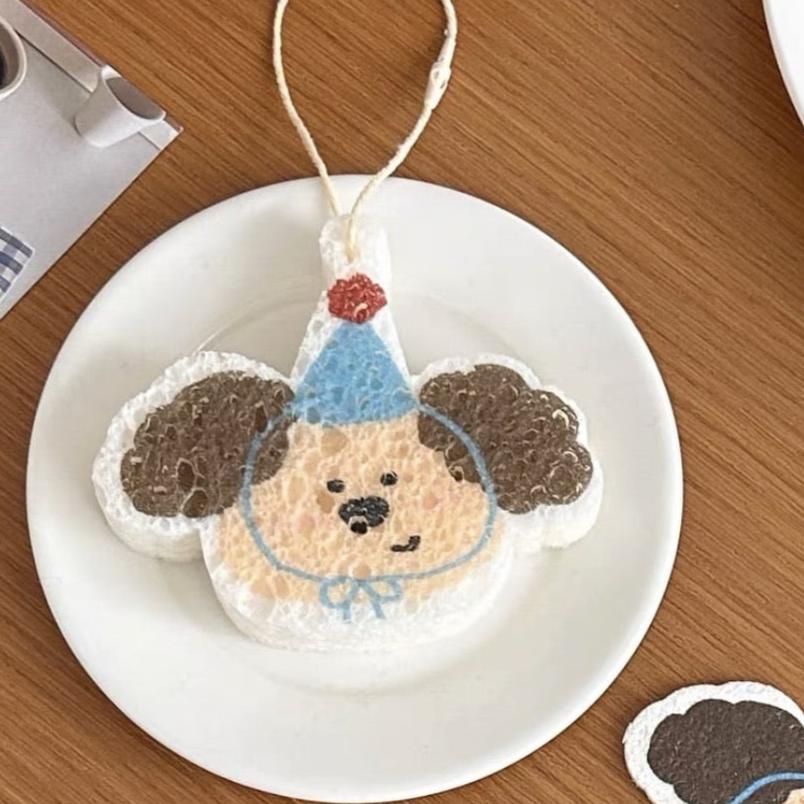 Cartoon Animal-Shaped Wood Pulp Kitchen Cloth