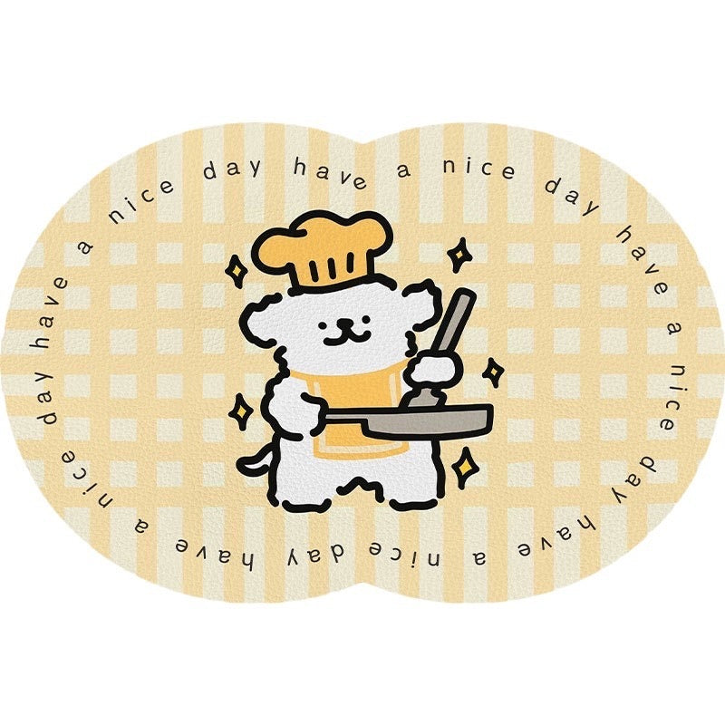 Cute Cartoon Waterproof & Oilproof & Heat-resistant Leather Placemat