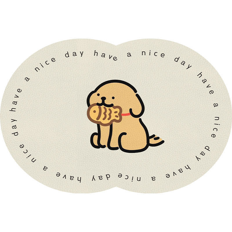 Cute Cartoon Waterproof & Oilproof & Heat-resistant Leather Placemat