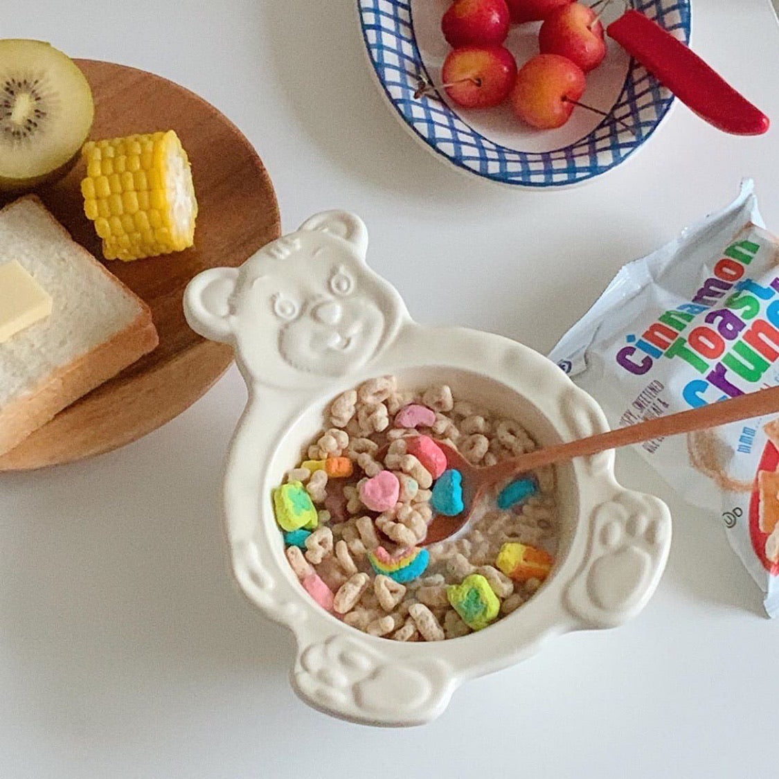 Cartoon Bear-Shaped Ceramic Bowl